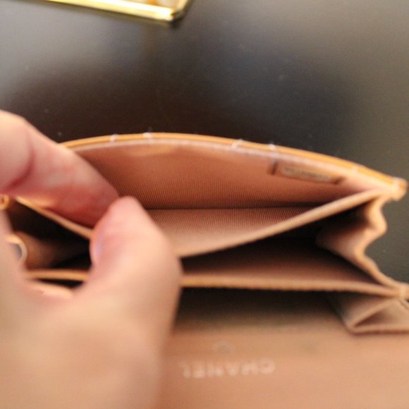 💗Chanel Authentic Classic Small Flap Wallet Lambskin Patten Leather CC Logo - Picture 13 of 13